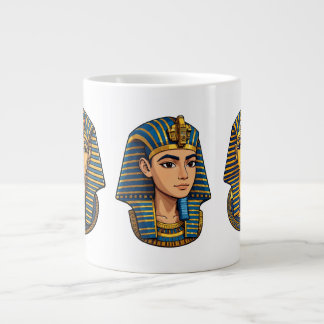Caneca De Café Grande Máscara Dourada do Faraó Tutancâmon