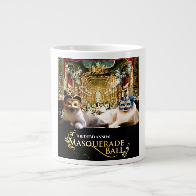 Caneca De Café Grande Mascarada Ball Mug (Frente)