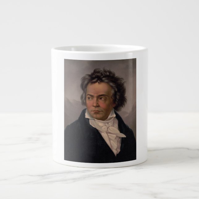 Caneca De Café Grande Master Ludwig Beethoven Synfony Music Composer (Frente)