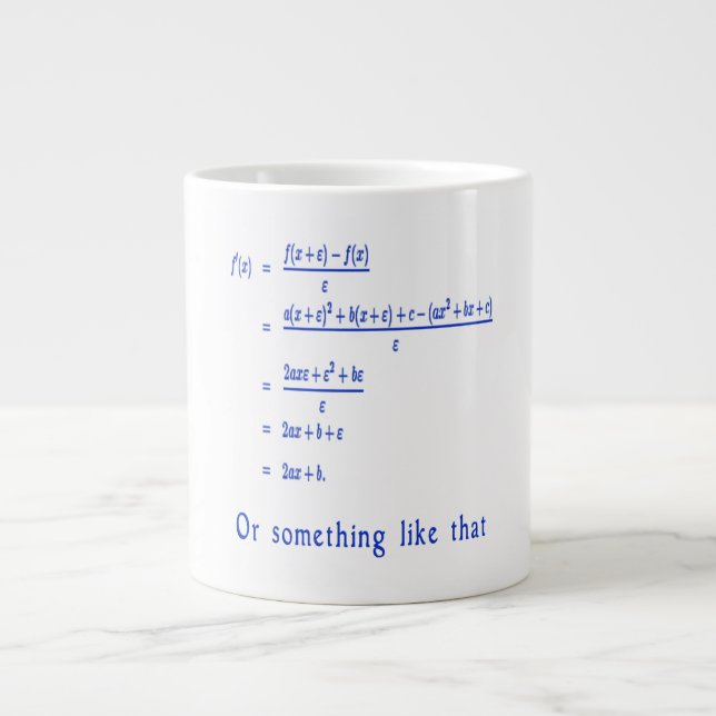 Caneca De Café Grande Matemática (Frente)