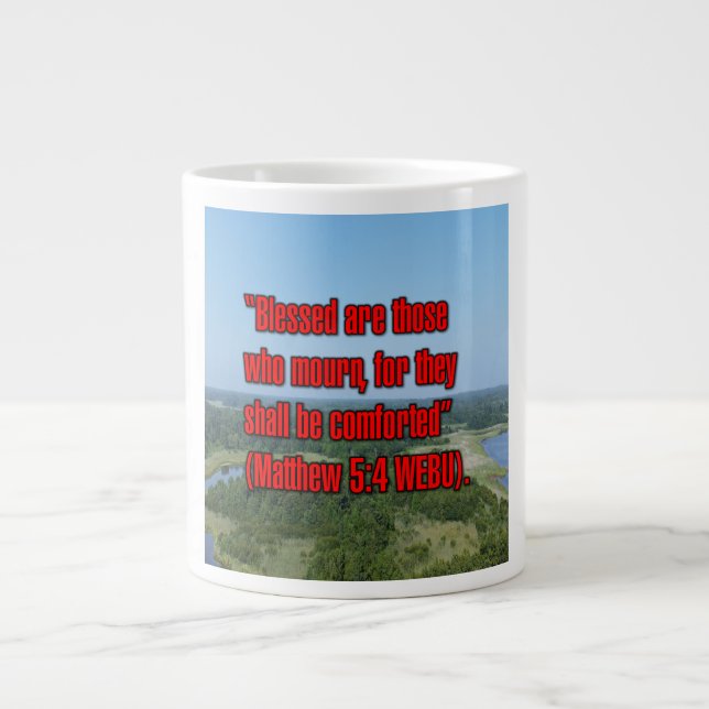 Caneca De Café Grande Mateus 5:4 WEBU Mug (Frente)