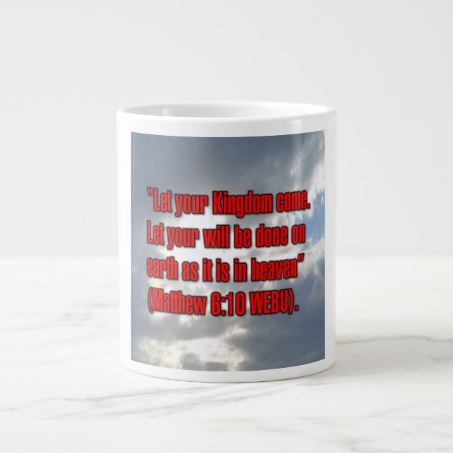 Caneca De Café Grande Mateus 6:10 WEBU Mug (Frente)