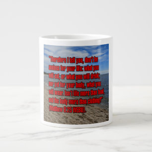Caneca De Café Grande Mateus 6:25 WEBU Mug