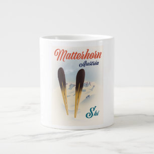 Caneca De Café Grande Matterhorn Austria ski poster.