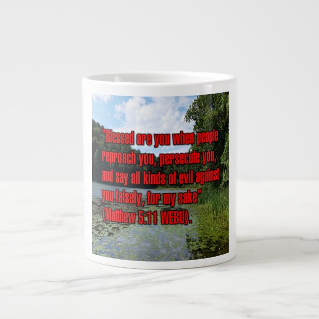 Caneca De Café Grande Matthew 5:11 WEBU Mug (Frente)