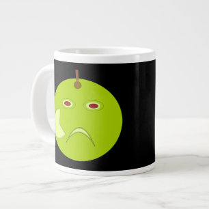 Caneca De Café Grande Mau Apple com cicatriz Halloween Mug