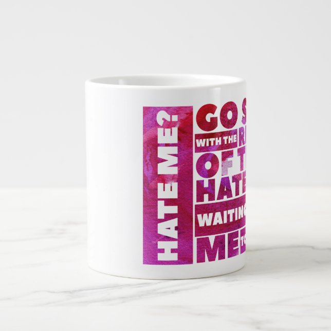 Caneca De Café Grande Me Odeio? (Humor) - Jumbo Mug (Frente)