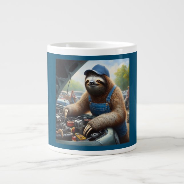 Caneca De Café Grande Mecânica da prega (Frente)