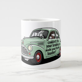 Caneca De Café Grande Mecânico engraçado carro não conseguiu consertar f