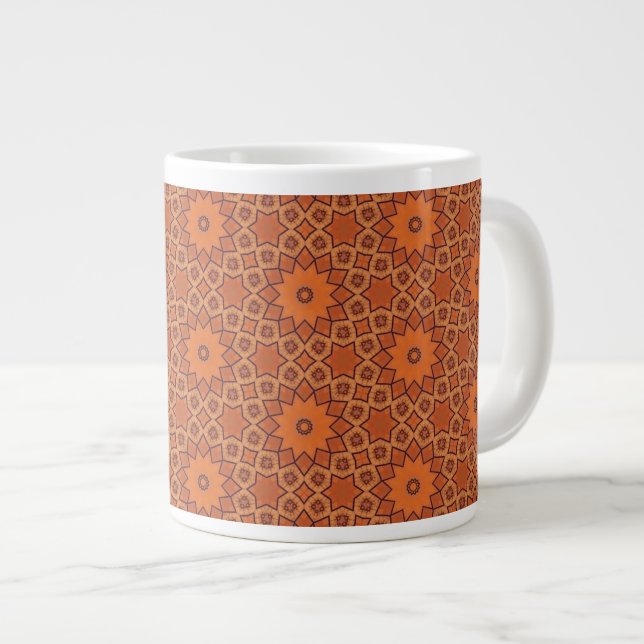 Caneca De Café Grande Medalhão Estrela Assoleada (Frente Esquerda)