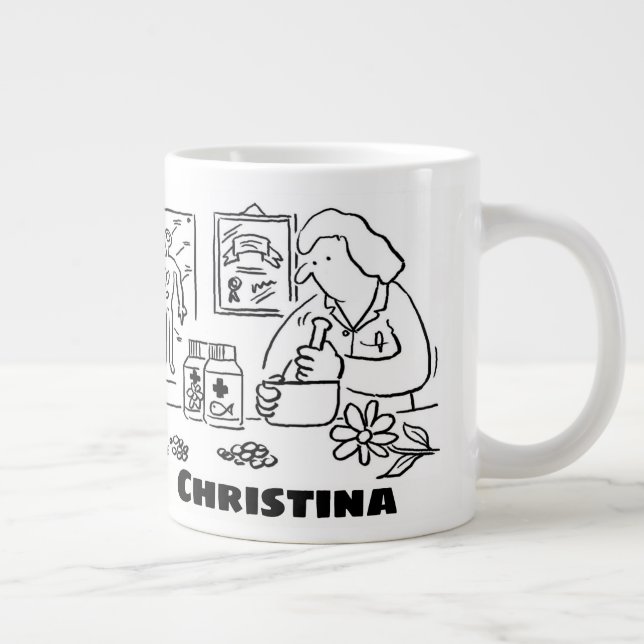 Caneca De Café Grande Medicina complementar. Alternativo (Direita)