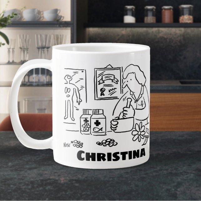 Caneca De Café Grande Medicina Complementar. Medicina Alternativa (Large Mug In-Situ)