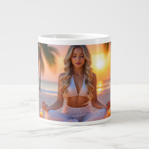CANECA DE CAFÉ GRANDE MEDITAÇÃO - YOGA - BEM-ESTAR - CARPE DIEM