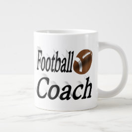 Caneca De Café Grande Meia mensagem do treinador de futebol