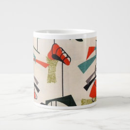 Caneca De Café Grande Meio século Moderno de Tecido Atômica Jumbo Mug