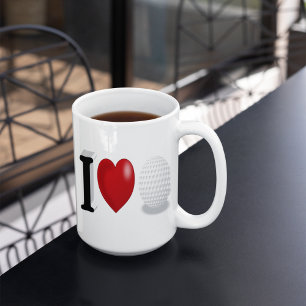 Caneca De Café Grande Meio texto do ventilador do Golf