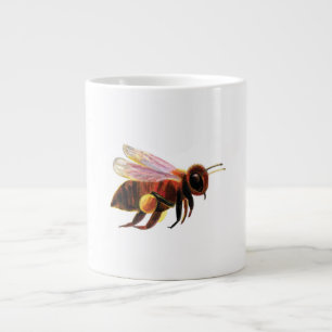Caneca De Café Grande Mel Bee Voando