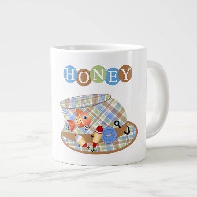 Caneca De Café Grande Mel presente - Jumbo Mug (Frente Esquerda)
