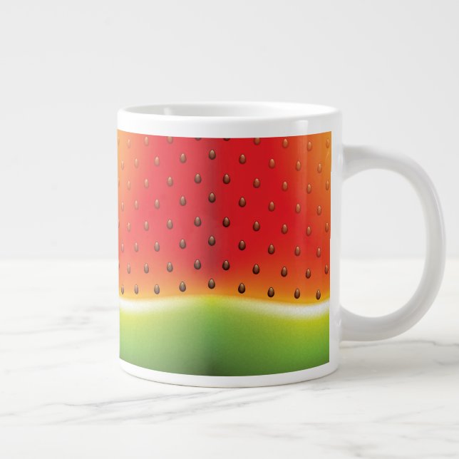 Caneca De Café Grande Melancia com Fundo de Sementes (Direita)