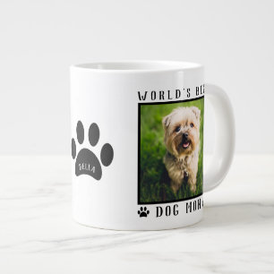 Caneca De Café Grande Melhor Cachorro do Mundo: Pata Imprime Foto Pet