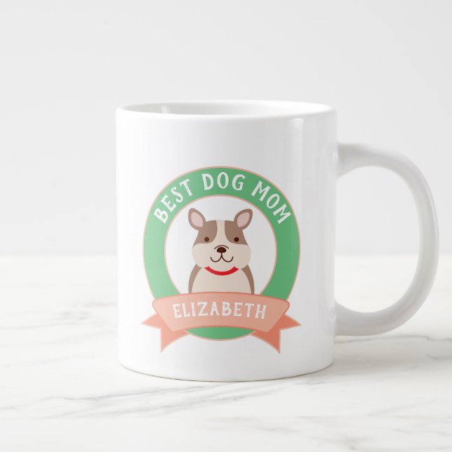 Caneca De Café Grande Melhor Cachorro Mãe Um Cachorro Francês Engraçado  (Direita)