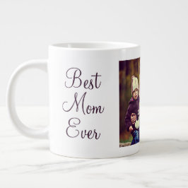 Caneca De Café Grande Melhor Dia de as mães de Foto de Mãe Nunca