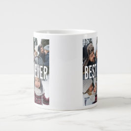 Caneca De Café Grande Melhor Dia de os pais de Colagem de Fotos do Pai