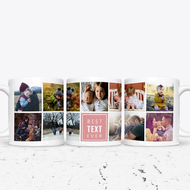 Caneca De Café Grande Melhor Foto Personalizada Do "Seu Texto Aqui" (Criador carregado)