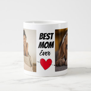 Caneca De Café Grande Melhor Mãe de Cachorro Nunca Personalizou duas fot