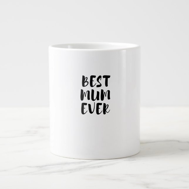 Caneca De Café Grande Melhor mãe de sempre (Frente)