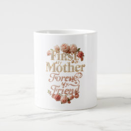 Caneca De Café Grande Melhor Mãe de Todos os Tempos Design de Coração 3D