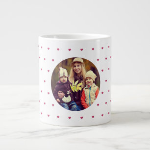Caneca De Café Grande Melhor Mãe Dia de as mães de Foto do Coração