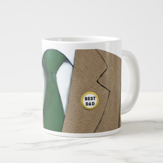 Caneca De Café Grande Melhor Pai (Frente Esquerda)