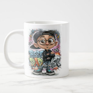 Caneca De Café Grande Melhor Pai com Grafite Fresco