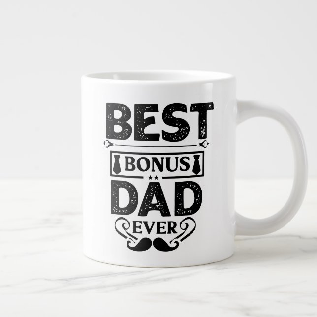 Caneca De Café Grande Melhor Pai de Bônus Nunca (Direita)
