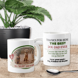 Caneca De Café Grande Melhor Pai de Cães Engraçado