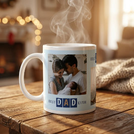 Caneca De Café Grande Melhor Pai de Todos 3 Foto Tipografia Legal