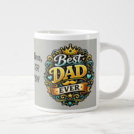 Caneca De Café Grande Melhor Pai do Mundo Coroa Real Dia dos Pais