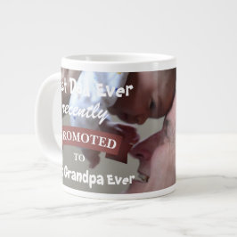 Caneca De Café Grande Melhor Pai promovido recentemente ao vovô Photo L
