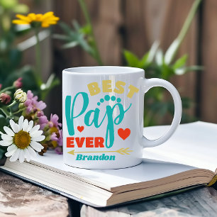 Caneca De Café Grande Melhor Pap já personalizado retro de vintage papa