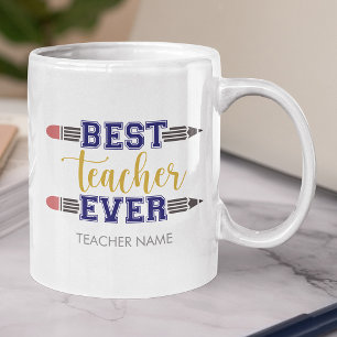 Caneca De Café Grande Melhor Professora Personalizada De Todos Os tempos