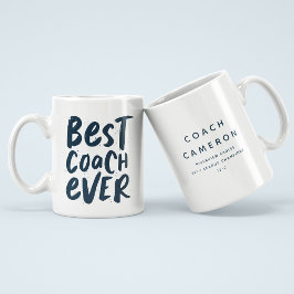 Caneca De Café Grande Melhor treinador sempre divertido esportes persona