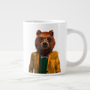 Caneca De Café Grande Melhor Urso Vestido