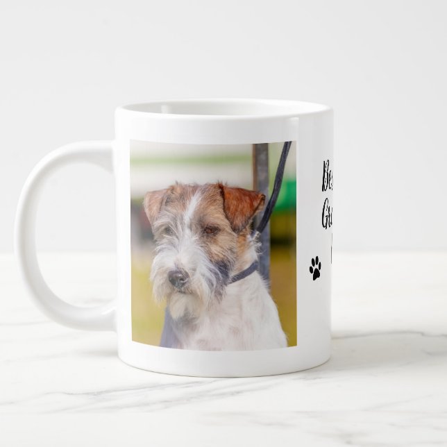 Caneca De Café Grande Melhor Vovô De Cão Nunca Cão Fotográfico (Esquerda)