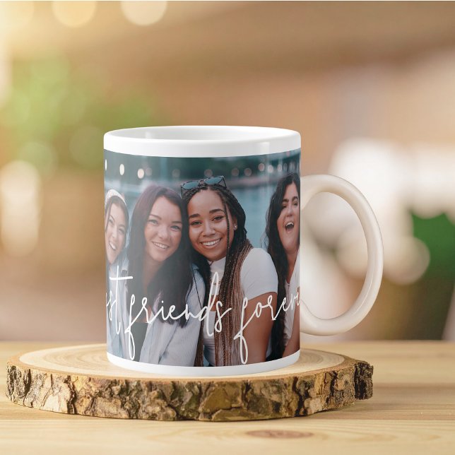 Caneca De Café Grande Melhores Amigos Para Sempre Rótulo Moderno Present (Criador carregado)