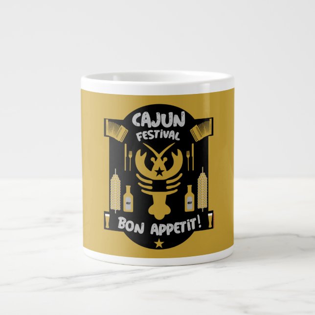 Caneca De Café Grande Melhores Cozinheiros Cajun (Frente)