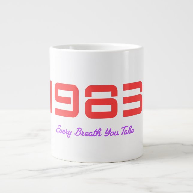Caneca De Café Grande Melodia Principal de 1983 (Frente)