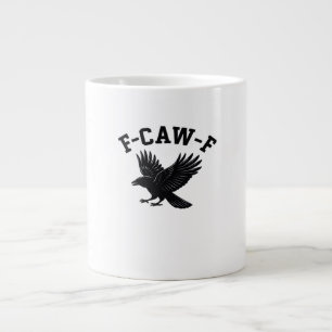 Caneca De Café Grande Meme F-Caw-F Divertido Tendência