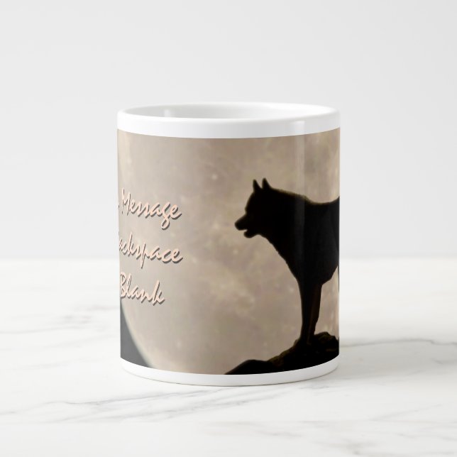 Caneca De Café Grande Memorial do Rouco Jumbo Mug Siberian Husky Cup (Frente)