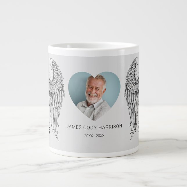 Caneca De Café Grande Memorial Wings Photo (Frente)